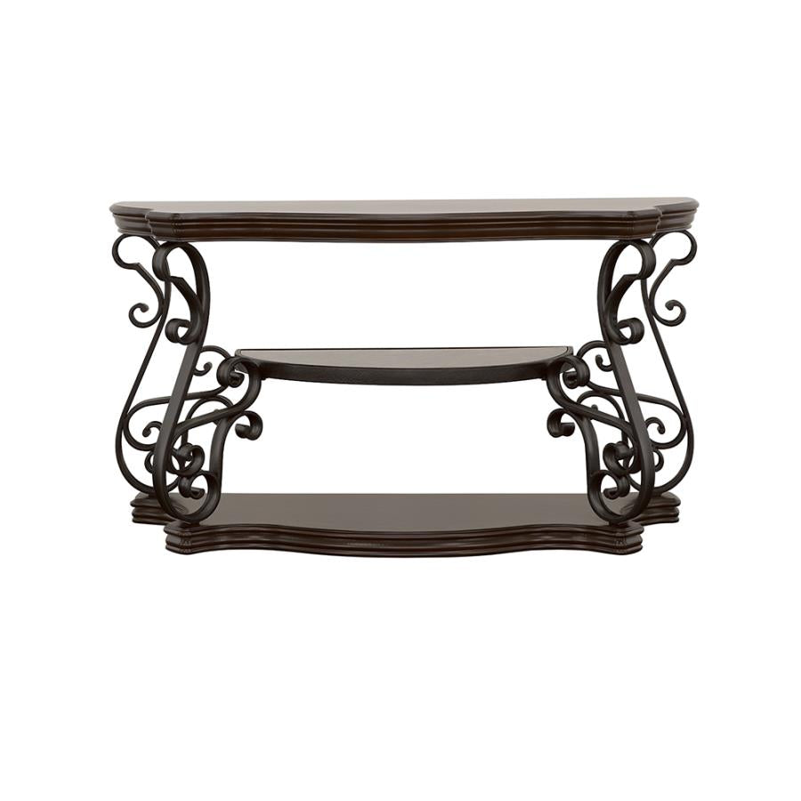 Laney Sofa Table Deep Merlot And Clear