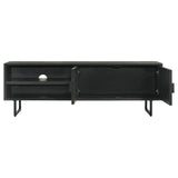 Marsden 2-door Mango Wood 70" TV Stand Charcoal Black