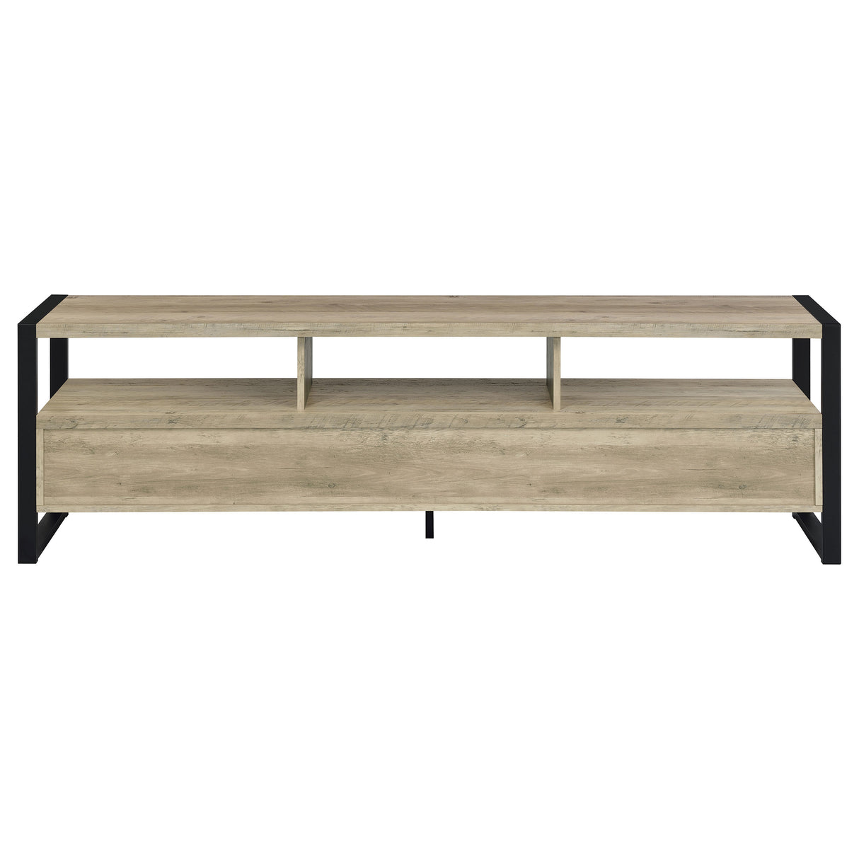 James 3-drawer Engineered Wood 71" TV Stand Distressed Pine