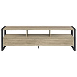 James 3-drawer Engineered Wood 71" TV Stand Distressed Pine