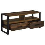 James 2-drawer Engineered Wood 48" TV Stand Dark Pine