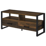 James 2-drawer Engineered Wood 48" TV Stand Dark Pine