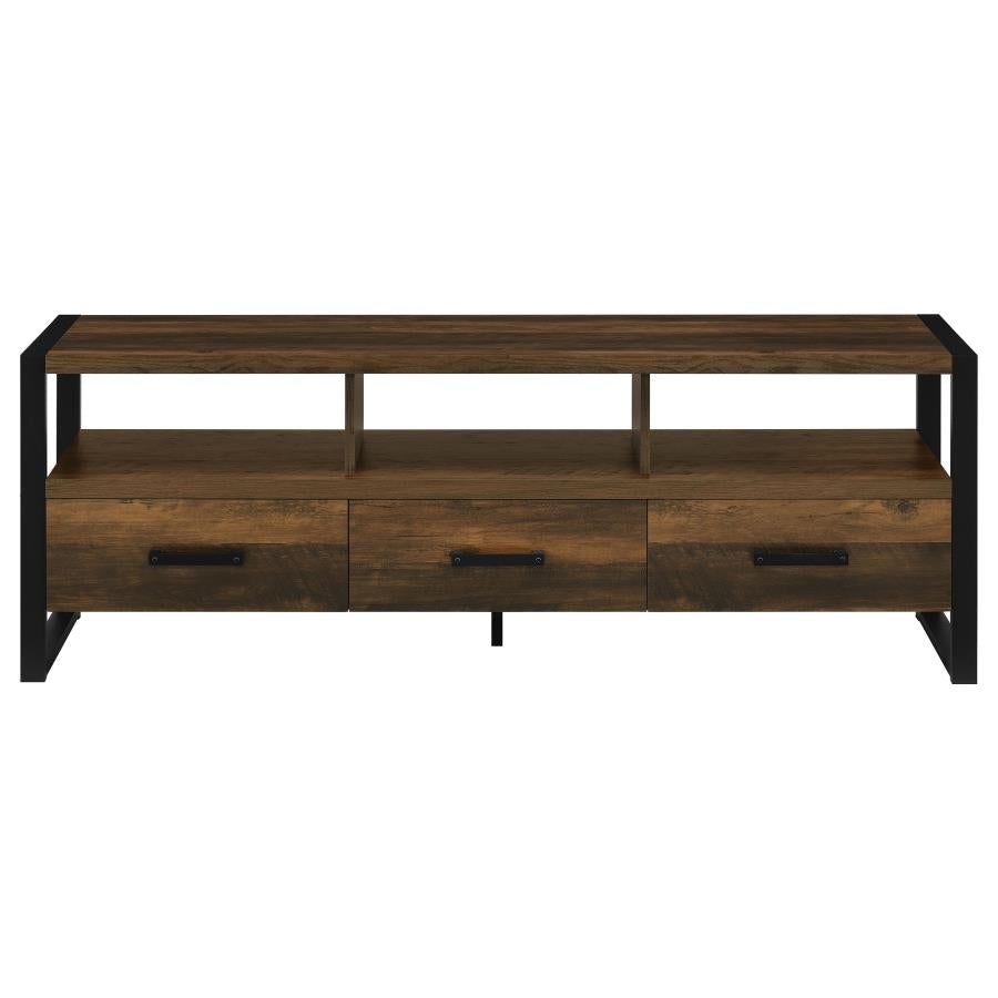 James 3-drawer Engineered Wood 60" TV Stand Dark Pine