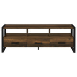 James 3-drawer Engineered Wood 60" TV Stand Dark Pine