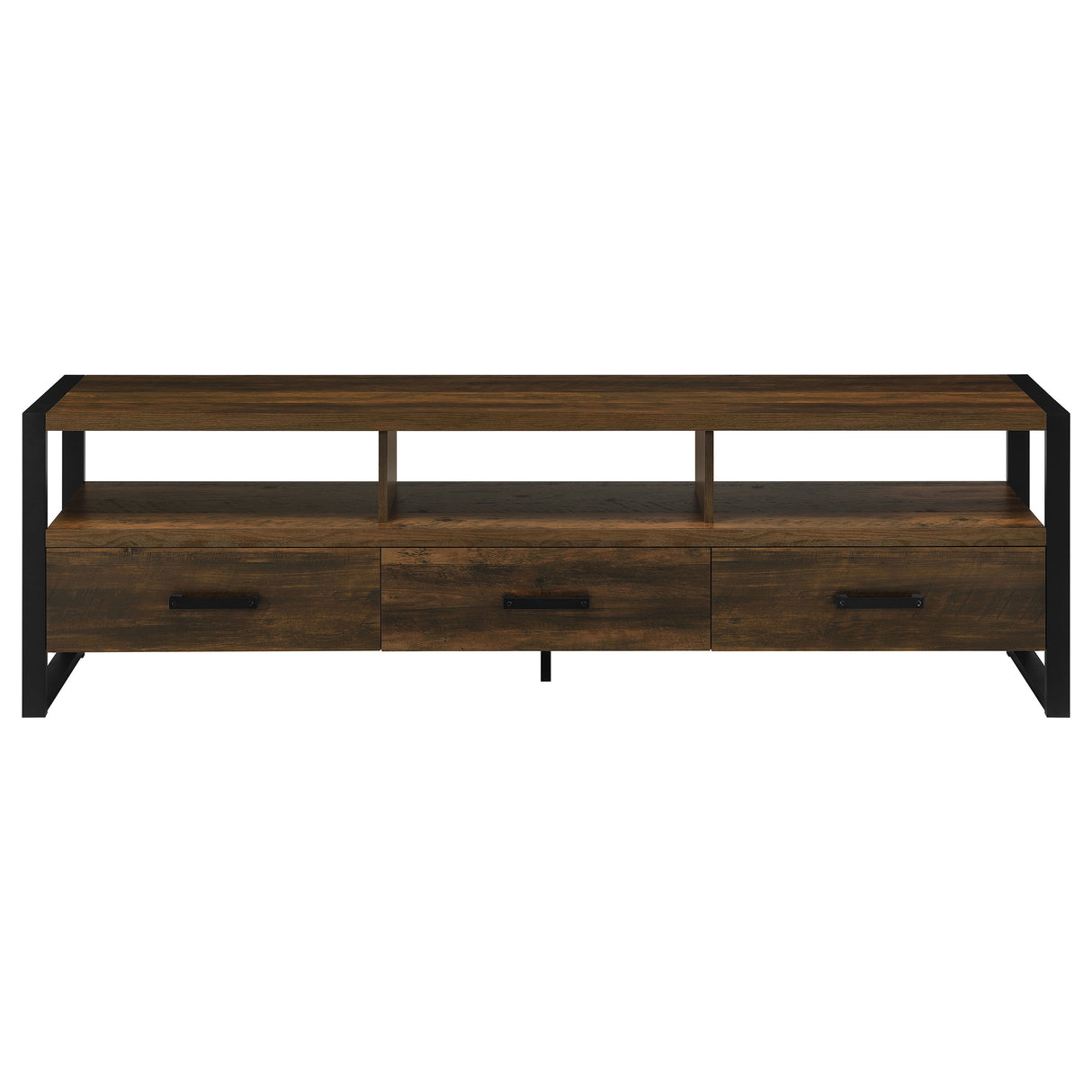 James 3-drawer Engineered Wood 71" TV Stand Dark Pine