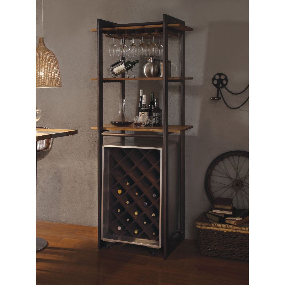 Brancaster Oak & Antique Black Finish Storage