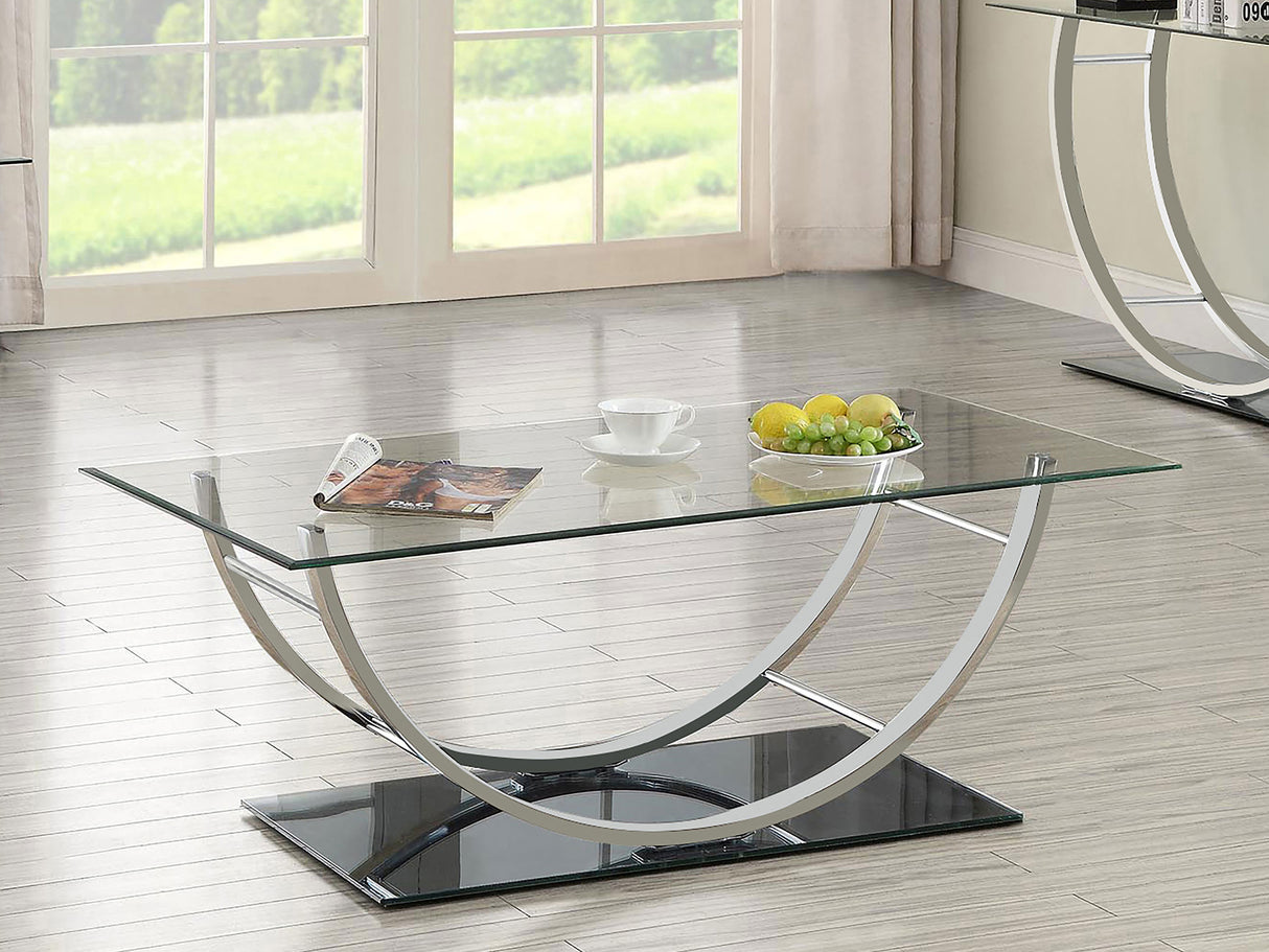 Danville U-Shaped Coffee Table Chrome