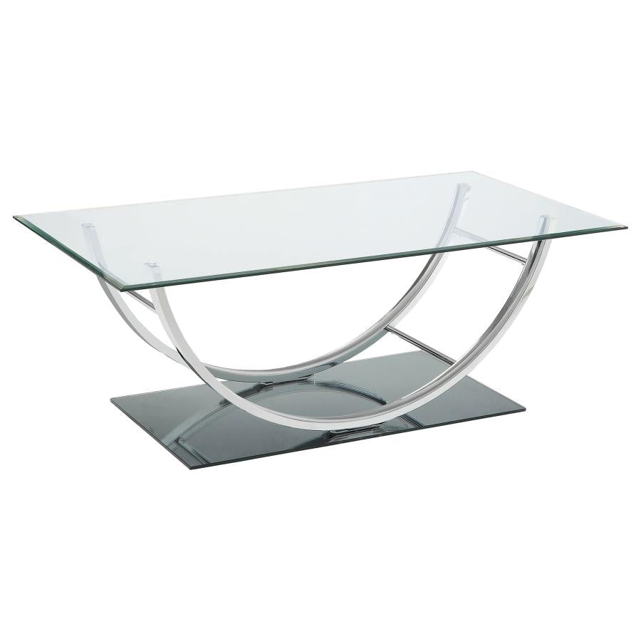 Danville U-Shaped Coffee Table Chrome