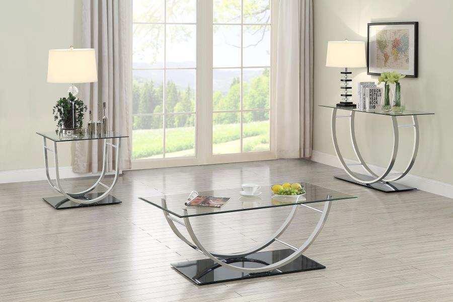 Danville U-Shaped Coffee Table Chrome