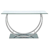 Danville U-Shaped Sofa Table Chrome