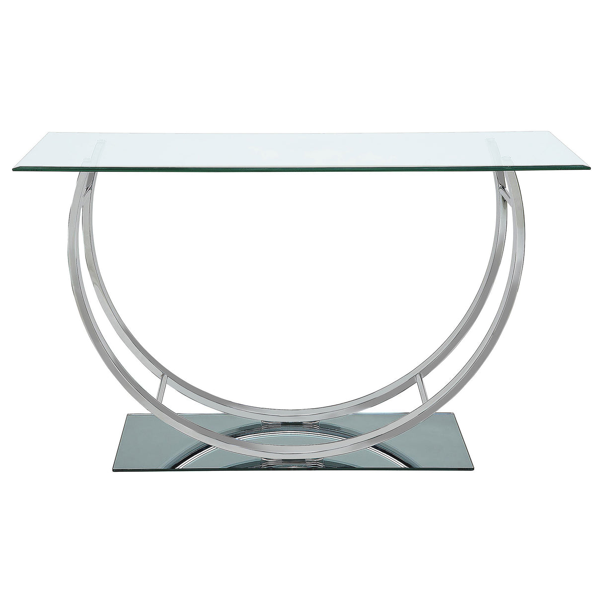 Danville U-Shaped Sofa Table Chrome