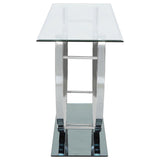 Danville U-Shaped Sofa Table Chrome