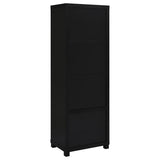 Jupiter 3-shelf Engineered Wood Media Tower Black