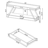 Marcia 1-drawer Wood 60" TV Stand White High Gloss