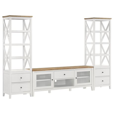 Hollis White 3-Piece 67" Tv Stand Entertainment Center