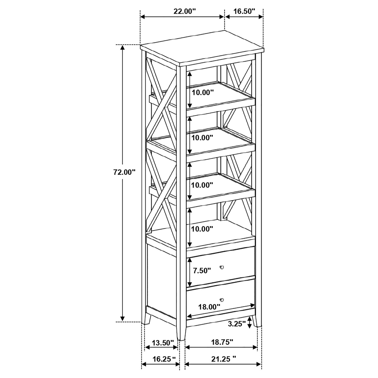 Hollis White 3-Piece 67" Tv Stand Entertainment Center