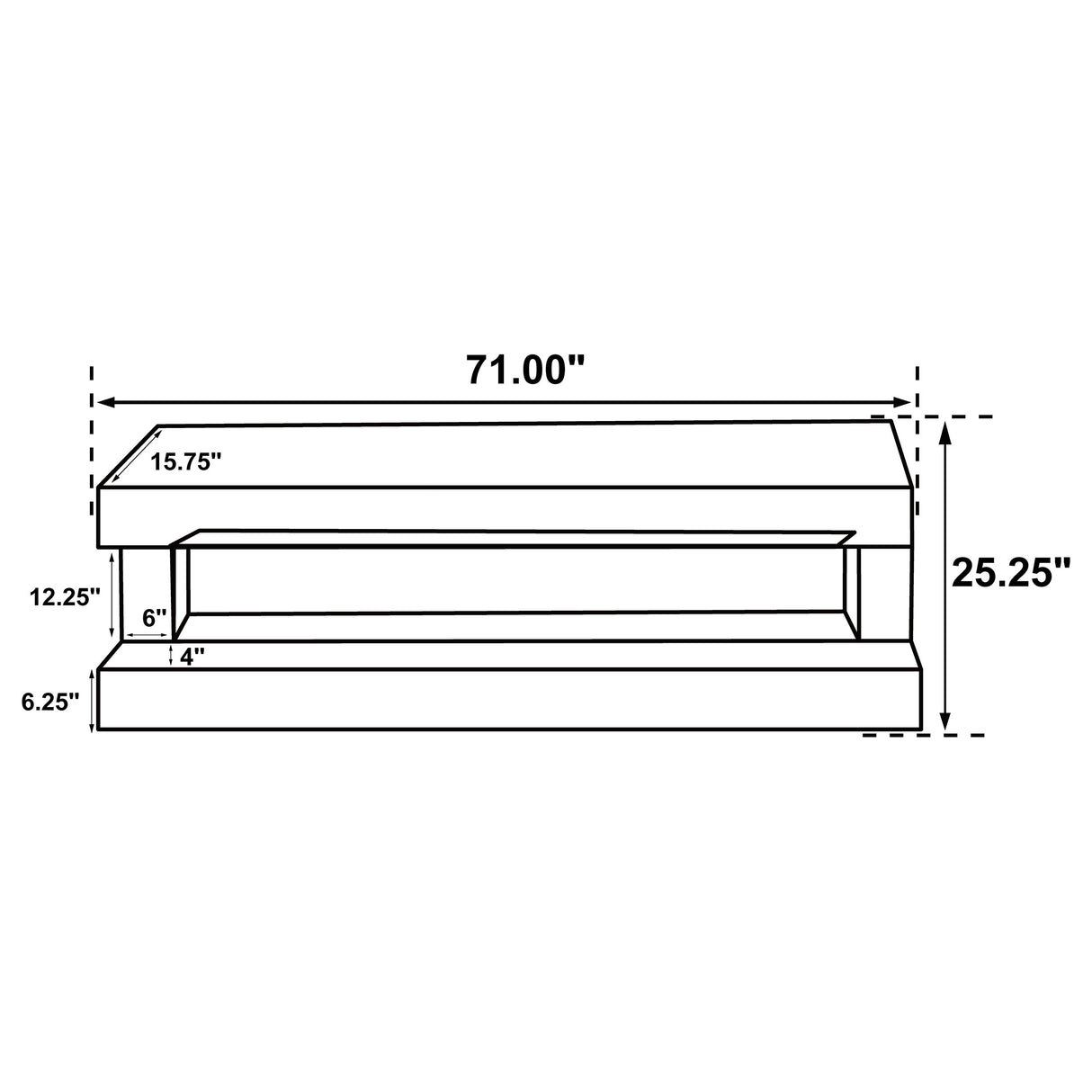 Vallerie 71" Electric Fireplace TV Stand White