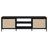 Amherst Black 2-Door 70-Inch Metal Tv Stand Media Console