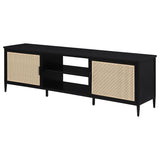 Amherst Black 2-Door 70-Inch Metal Tv Stand Media Console