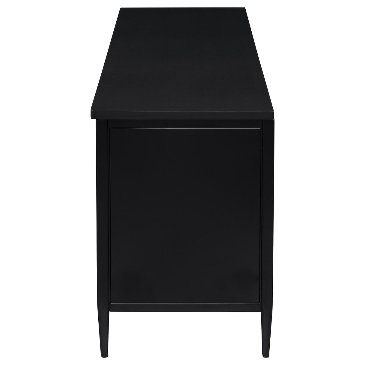 Amherst Black 2-Door 70-Inch Metal Tv Stand Media Console