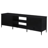 Amherst Black 2-Door 70-Inch Metal Tv Stand Media Console