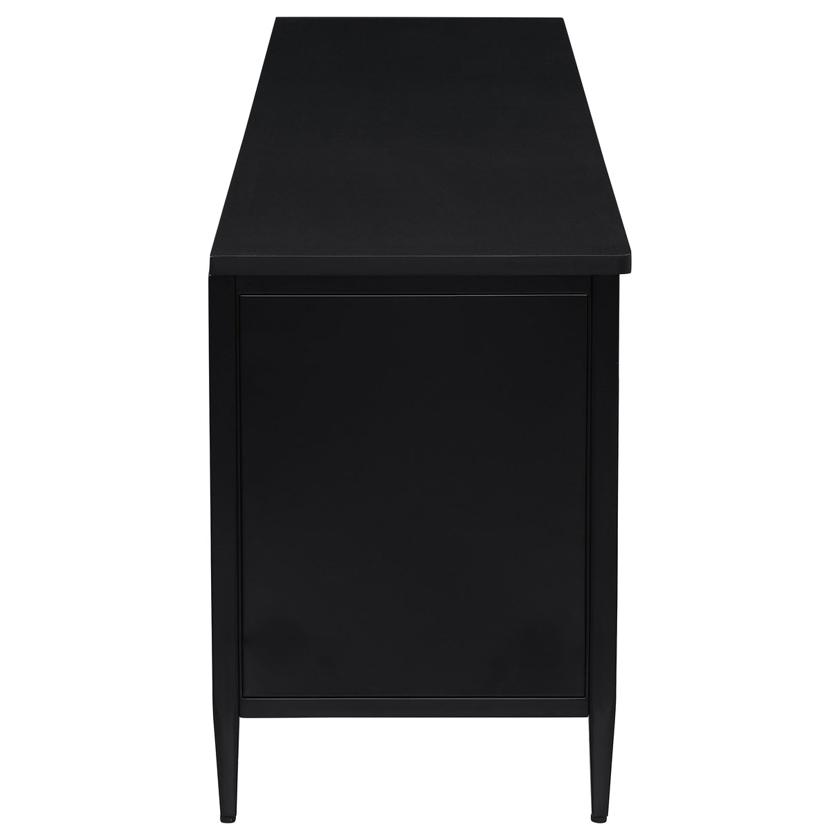 Amherst Black 2-Door 70-Inch Metal Tv Stand Media Console