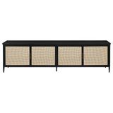 Amherst Black 4-Door 78-Inch Metal Tv Stand Media Console