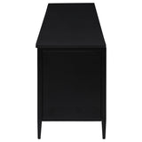 Amherst Black 4-Door 78-Inch Metal Tv Stand Media Console