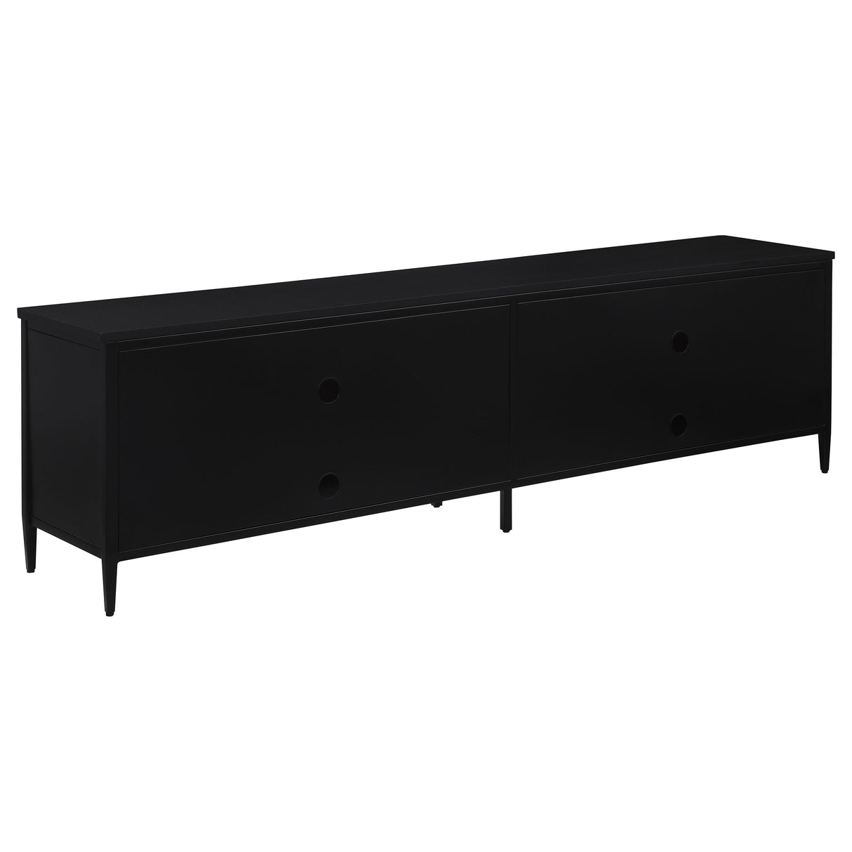 Amherst Black 4-Door 78-Inch Metal Tv Stand Media Console