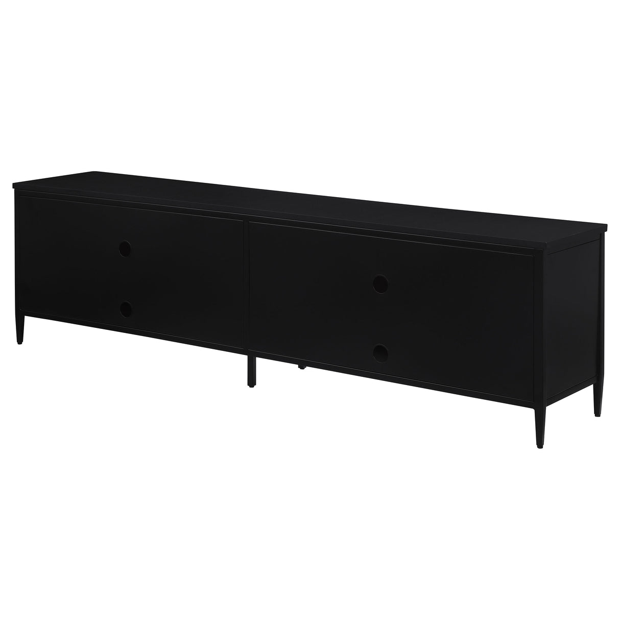 Amherst Black 4-Door 78-Inch Metal Tv Stand Media Console