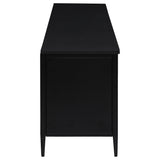 Amherst Black 4-Door 78-Inch Metal Tv Stand Media Console