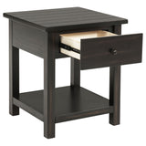 Payne 1-drawer Wood End Table with Shelf Java