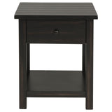 Payne 1-drawer Wood End Table with Shelf Java