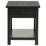 Payne 1-drawer Wood End Table with Shelf Java