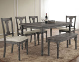 Wallace Weathered Gray Dining Room Set