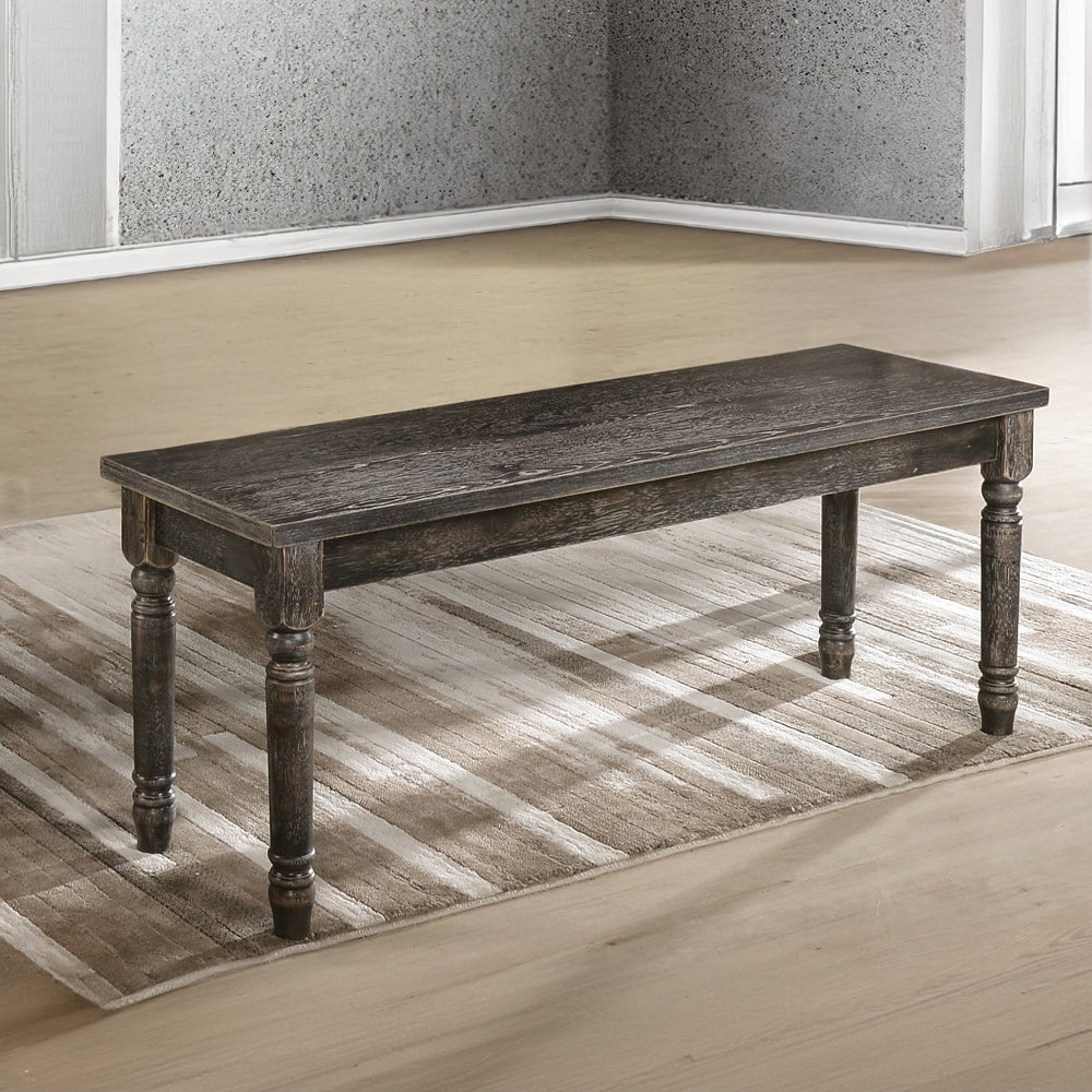 Claudia Weathered Gray Finish Ii Bench