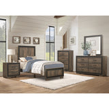 Ellendale Rustic Mahogany And Dark Ebony Twin Bed