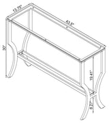 Saide Rectangular Sofa Table With Mirrored Shelf Chrome