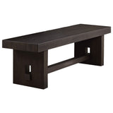 Haddie Distressed Walnut Finish Bench