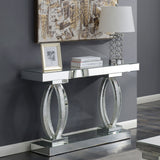 Amalia Mirror Ed Acrylic Entryway Sofa Console Table Silver