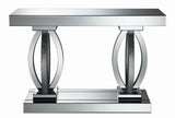 Amalia Mirror Ed Acrylic Entryway Sofa Console Table Silver