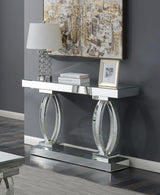 Amalia Mirror Ed Acrylic Entryway Sofa Console Table Silver