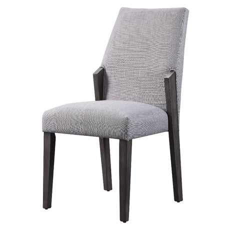 Belay Gray Fabric & Gray Oak Finish Side Chair (Set-2)