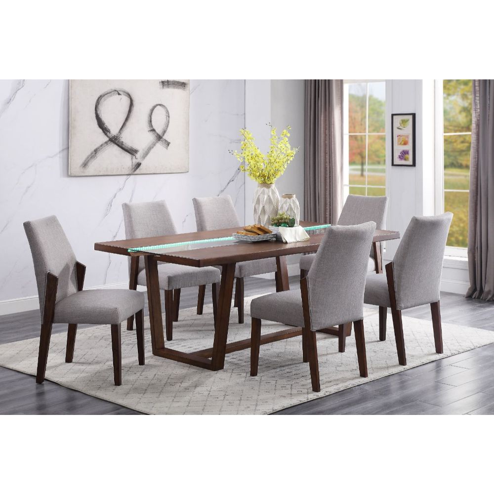 Benoit Brown Finish Dining Table