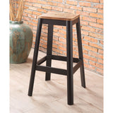 Jacotte Natural & Black Finish Bar Stool