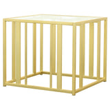 Adri Metal Frame End Table Matte Brass