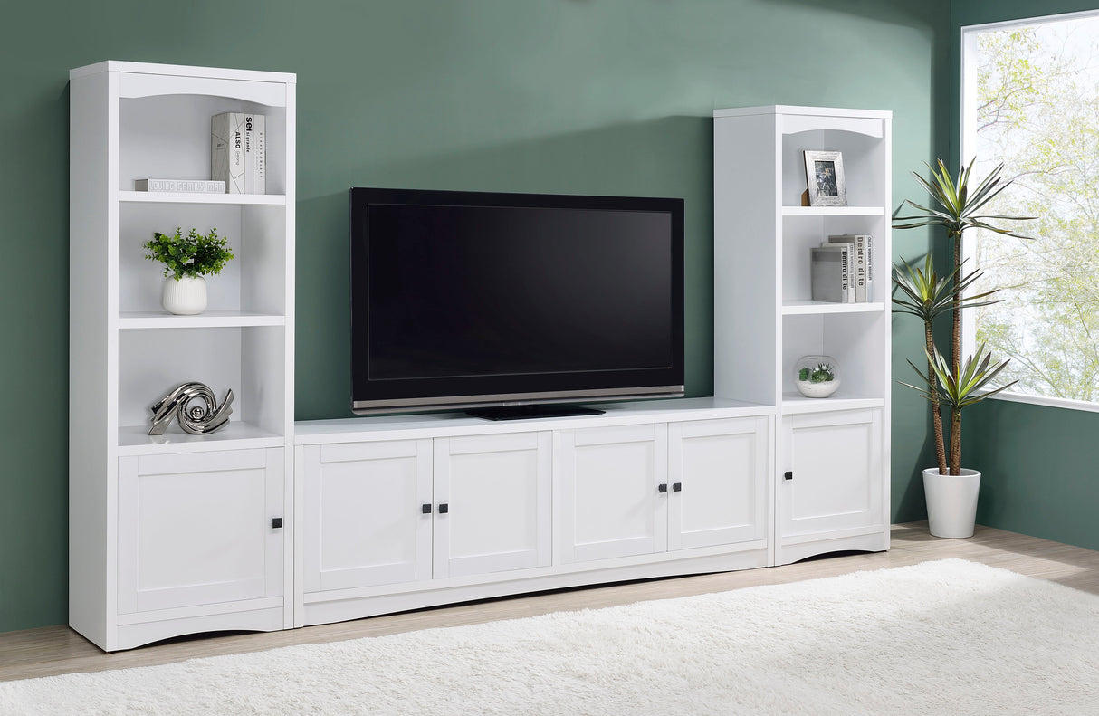 Laughlin White 3-Piece Entertainment Center Tv Stand