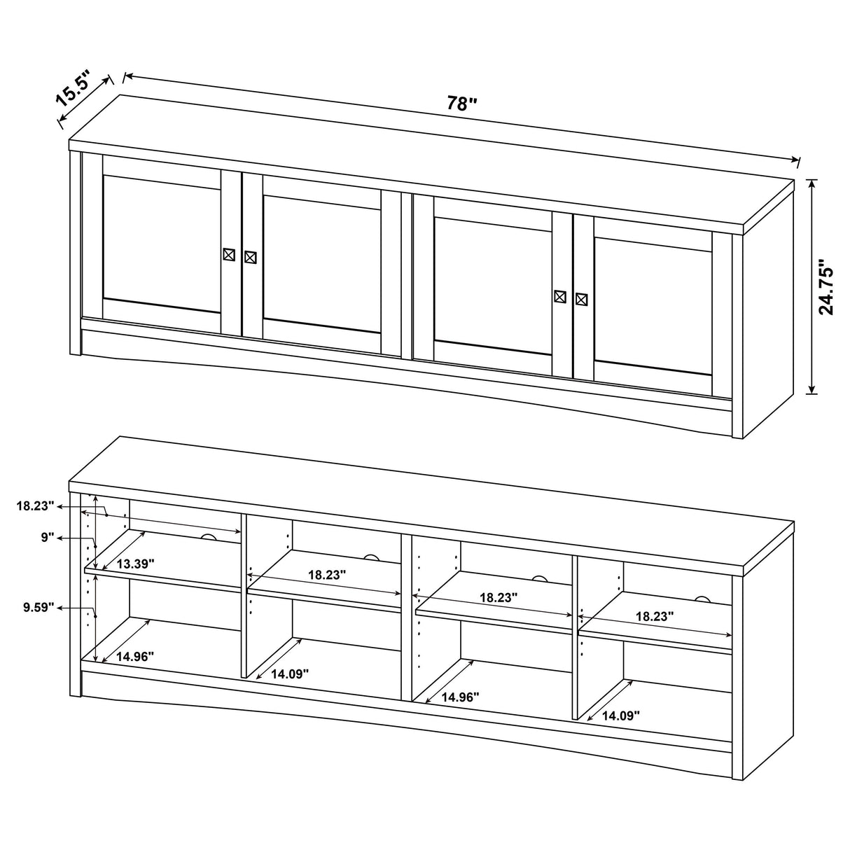 Laughlin White 3-Piece Entertainment Center Tv Stand