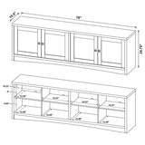 Laughlin White 3-Piece Entertainment Center Tv Stand