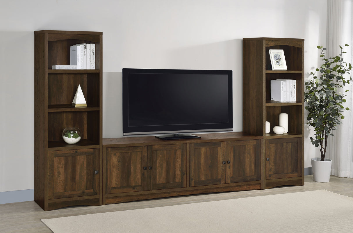 Laughlin Dark Pine 3-Piece Entertainment Center Tv Stand